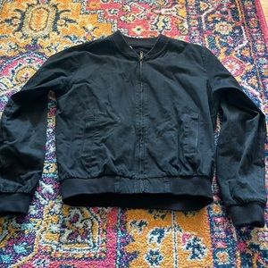 Black bomber jacket